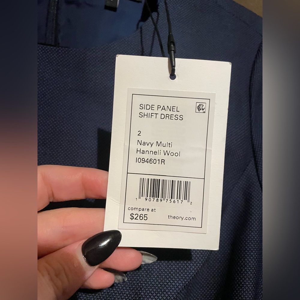 Theory Dark Blue Belted Dress - Picture 3 of 7